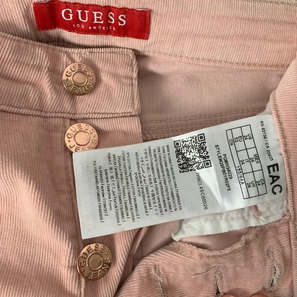 Guess | Pink Button Fly Corduroys - 24 - Picture 5 of 5
